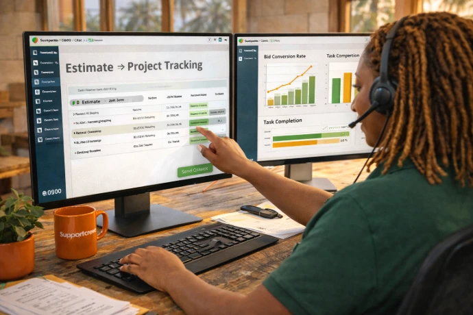 Estimator reviews takeoff and prepares accurate construction estimate in Odoo CRM