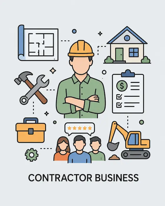 contractor business illustration