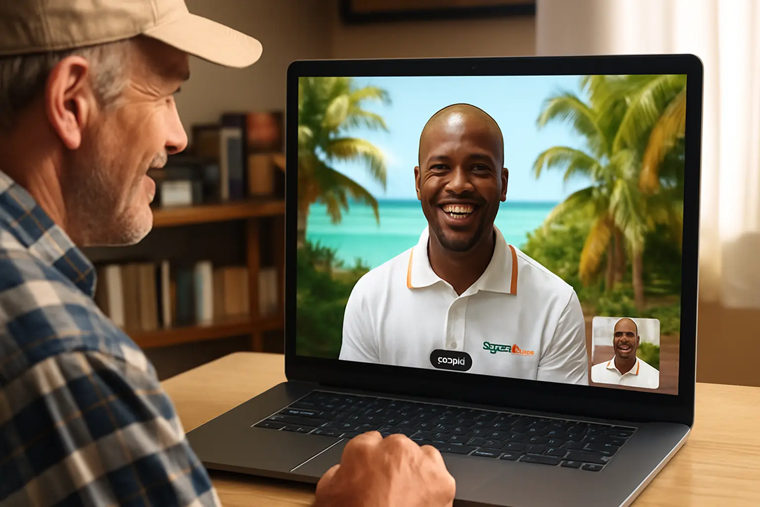 SupportCrewe owner guiding contractor through back office onboarding SupportCrewe owner helping contractor get started with full back office support