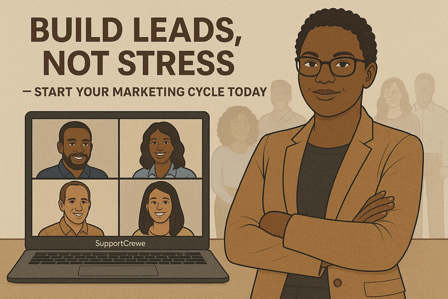 SupportCrewe owner leading team to help contractors build steady leads.